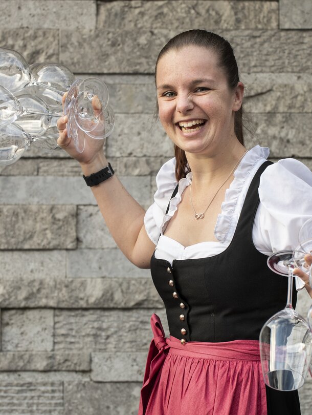 waitress at the hotel Tuxerhof