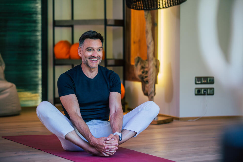 yoga for men at the hotel