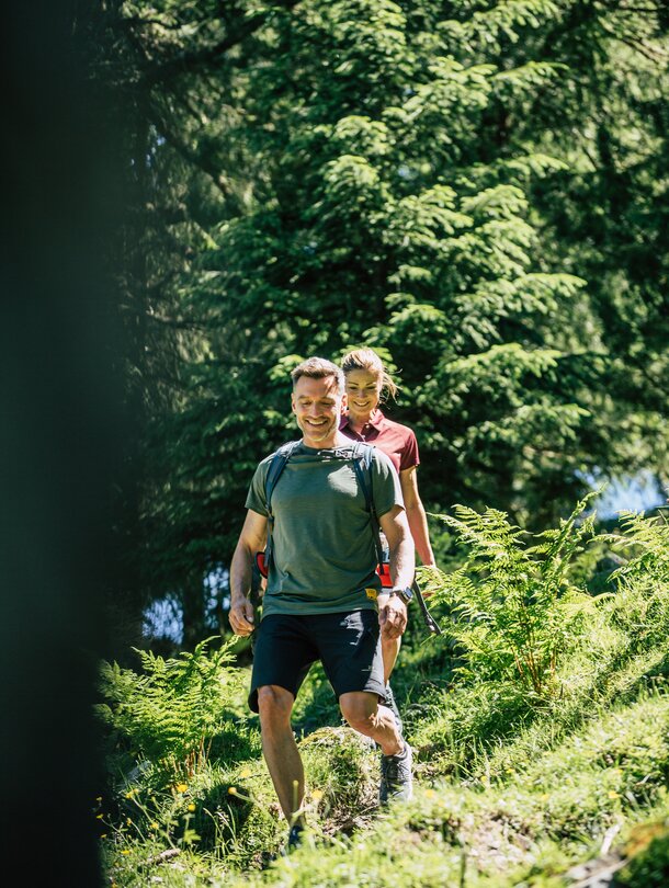 couples' hike in the Zillertal Valley