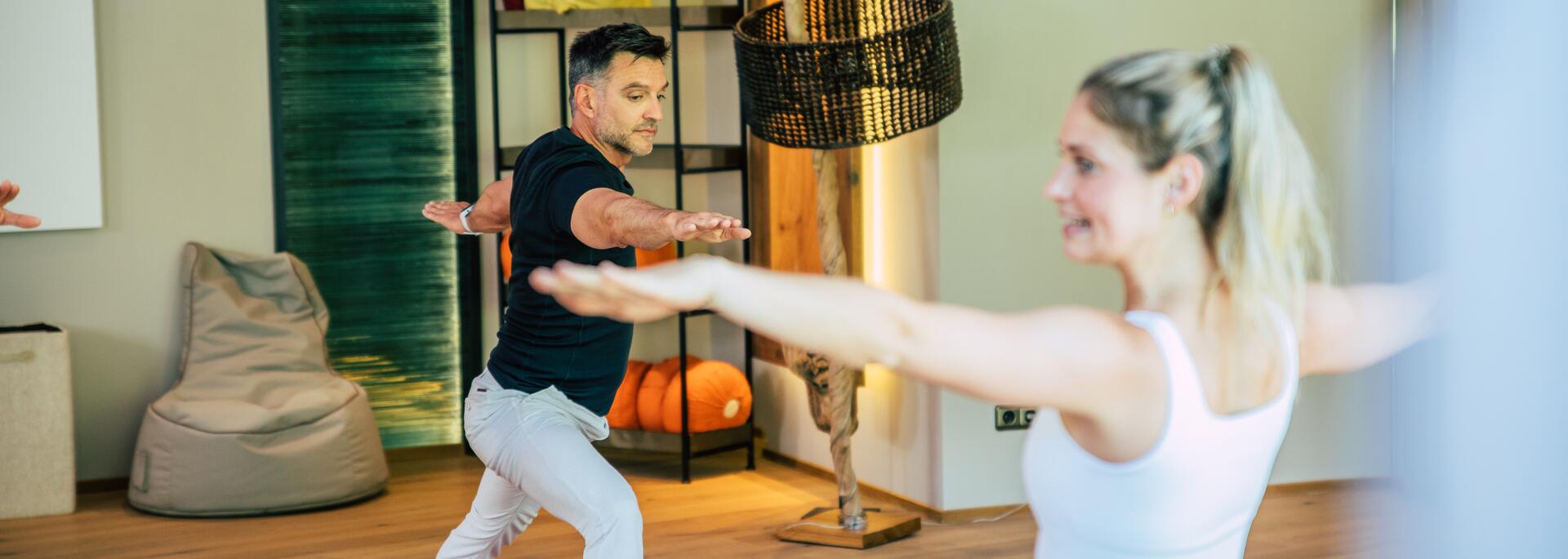 yoga at the hotel in Tyrol