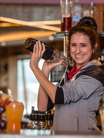bartender mixing cocktails