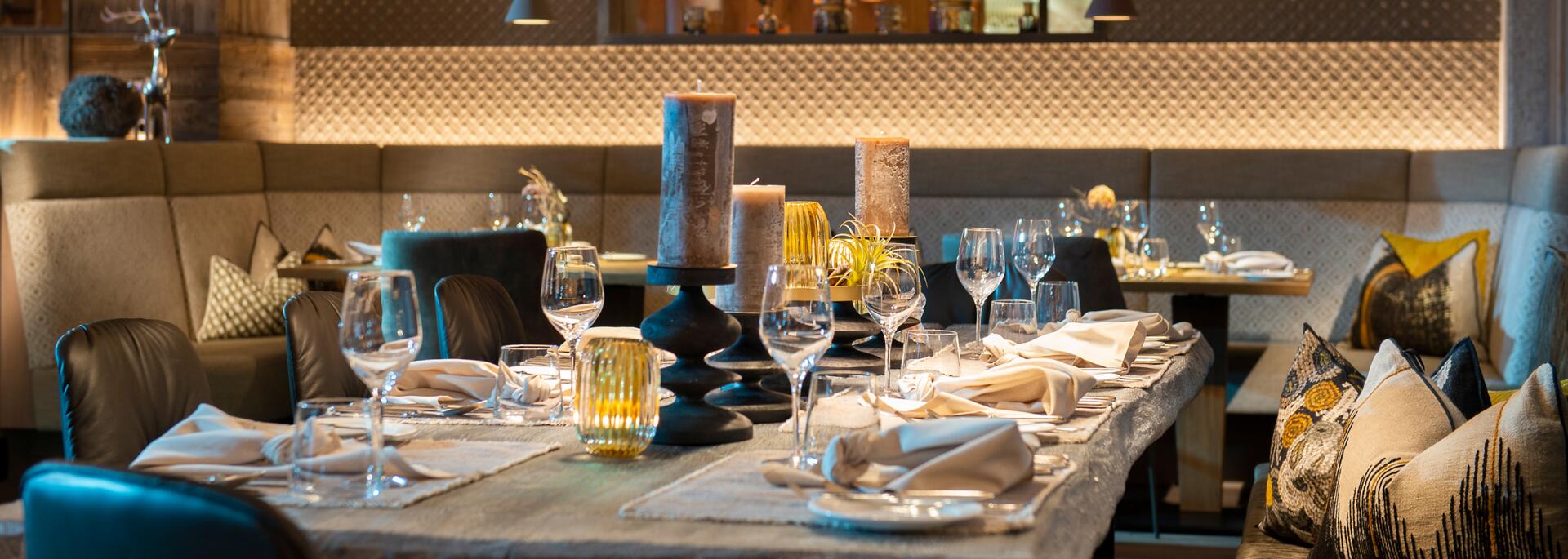 modern restaurant on a gourmet holiday in Tyrol