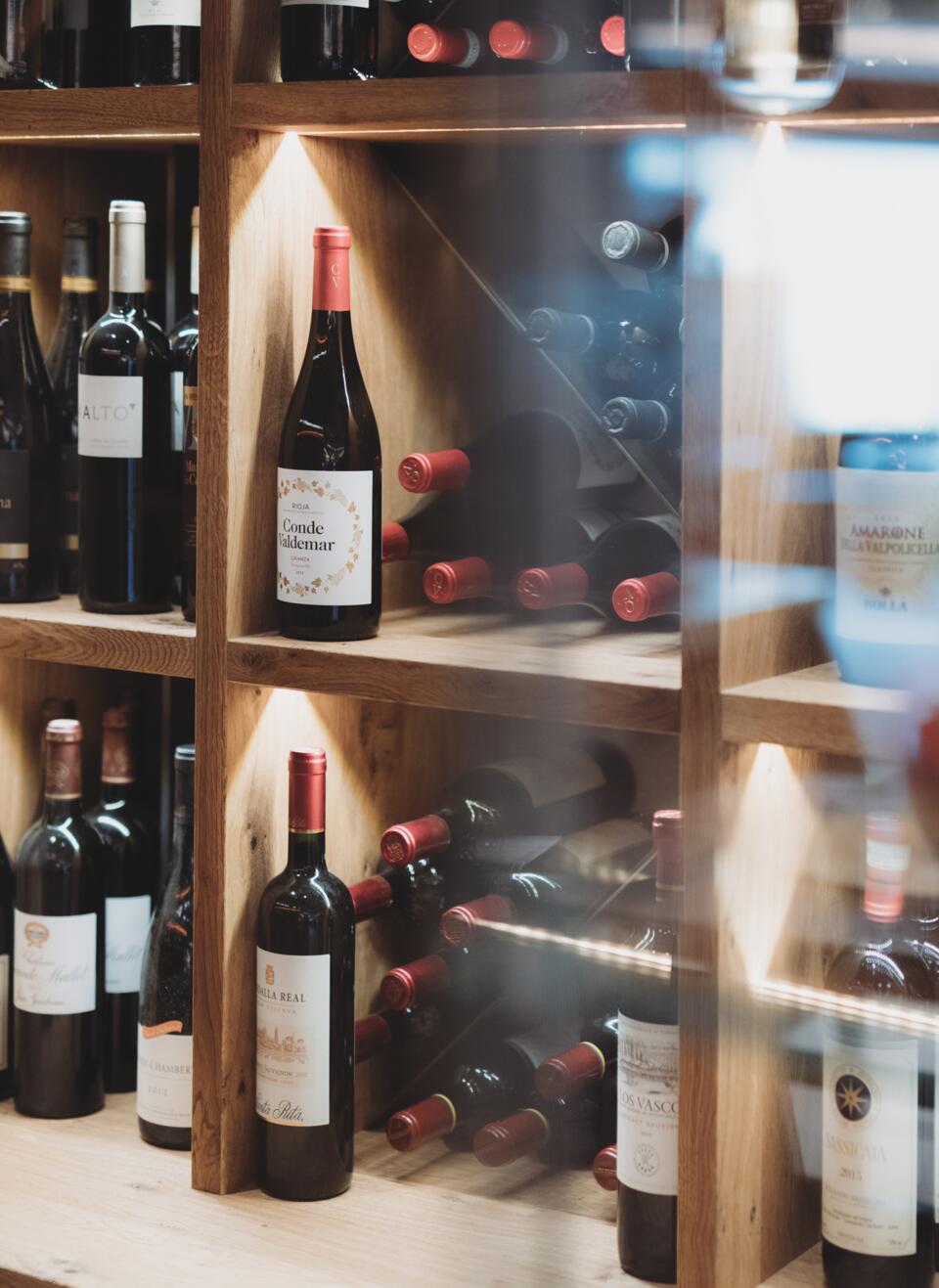vinotheque at the hotel Tuxerhof in Zillertal
