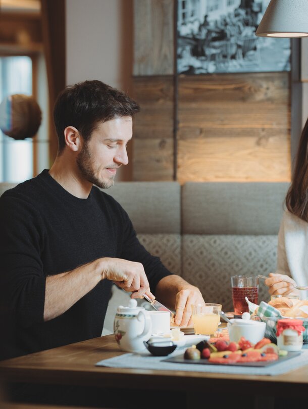 breakfast at the Tuxerhof in Tyrol