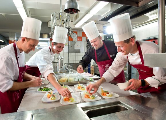 cooks at work at the Tuxerhof