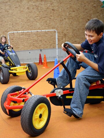 indoor go-kart at hotel Tuxerhof