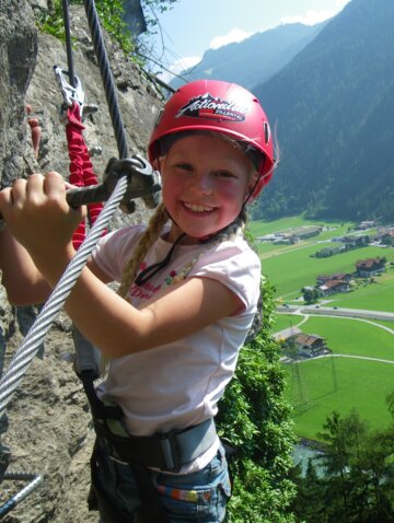 kids via ferrata in Zillertal holiday