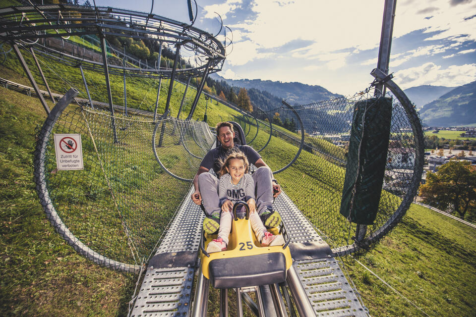 summer tobogganing family holiday in the Zillertal