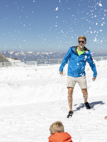 fun in the snow with the family