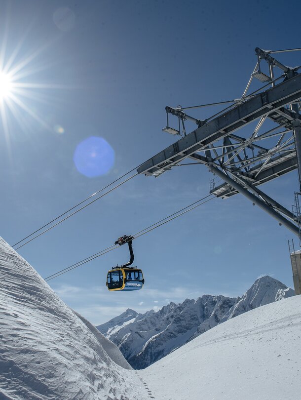 Gondel im Skigebiet Zillertal