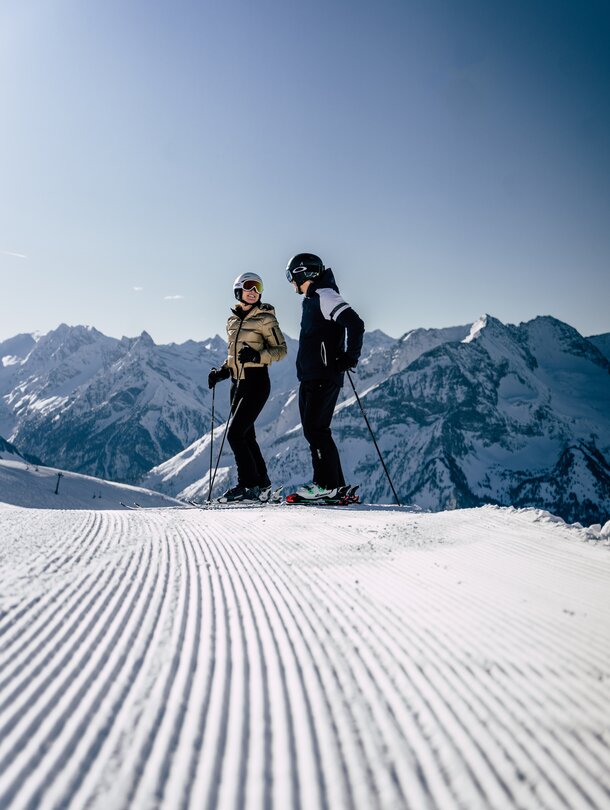 couple in the Tuxertal ski area